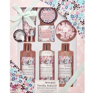 Bath and Body Gift Set Vanilla Almond Lotion Body Wash Soap New